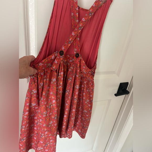 Free People Petunia Mini Dress Floral Smocked Backless Casual Sundress Medium - Picture 5 of 9